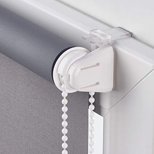 AmazonBasics - Estor opaco y enrollable, con revestimiento de color a juego, 56 x 150 cm, Gris oscuro