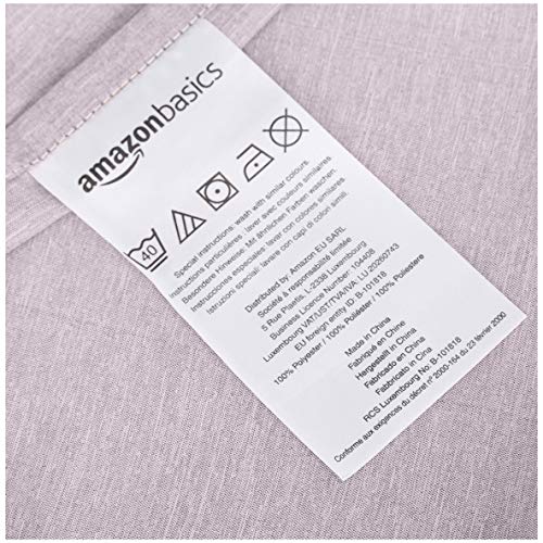 AmazonBasics - Funda de almohada de microfibra, juego de 2 unidades, 50 x 80 cm - Morado (Purple Dusk)