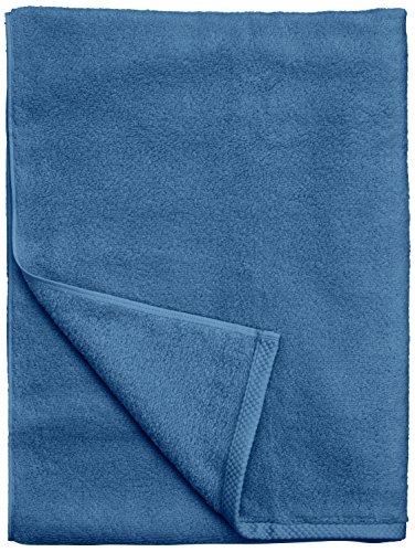 AmazonBasics - Juego de 2 toallas de secado rápido, 2 toallas de baño - Azulón