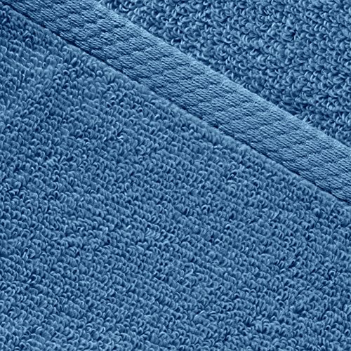 AmazonBasics - Juego de 2 toallas de secado rápido, 2 toallas de baño - Azulón