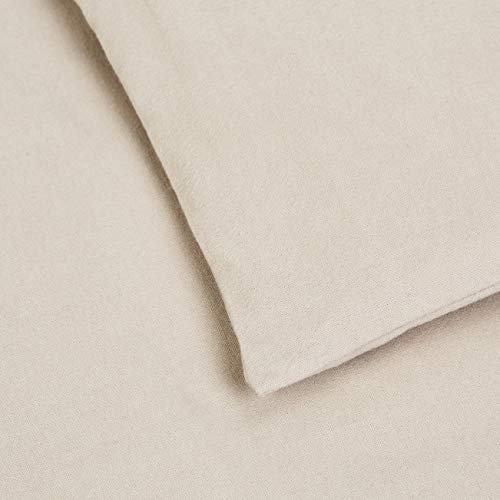 AmazonBasics - Juego de cama de franela con funda nórdica - 230 x 220 cm/50 x 80 cm x 2, Topo