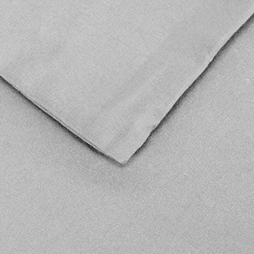 AmazonBasics - Juego de fundas de edredón y de almohada de microfibra, 230 x 220 cm + 2 fundas 50 x 80 cm - Gris claro