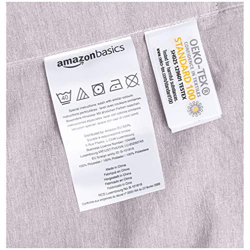 AmazonBasics - Juego de ropa de cama con funda de edredón, de microfibra, 260 x 220 cm, Morado (Purple Dusk)