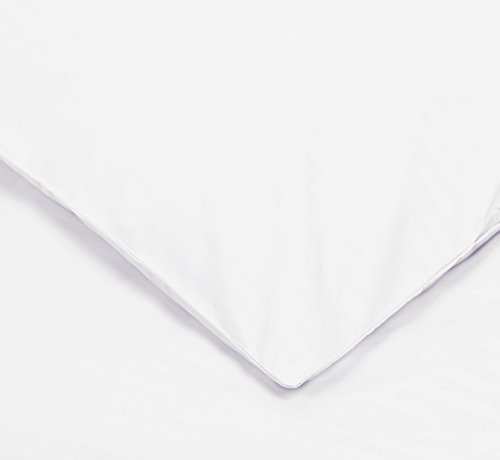 AmazonBasics - Juego de ropa de cama con funda nórdica de microfibra y 1 funda de almohada - 135 x 200 cm, blanco brillante
