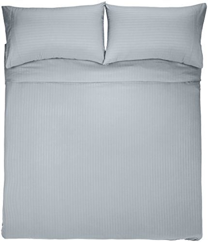 AmazonBasics - Juego de ropa de cama con funda nórdica de microfibra y 2 fundas de almohada - 200 x 200 cm, gris scuro