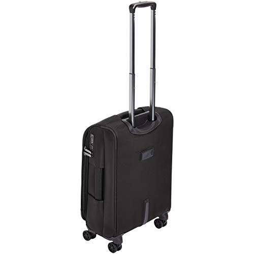 AmazonBasics - Maleta con ruedas de calidad superior, expandible, con lados blandos y cierre con candado TSA, 53 cm, Negro