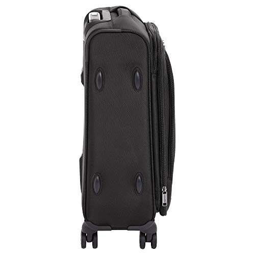 AmazonBasics - Maleta con ruedas de calidad superior, expandible, con lados blandos y cierre con candado TSA, 53 cm, Negro