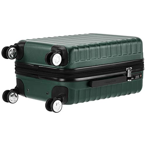 AmazonBasics - Maleta rígida giratoria prémium de 55 cm, verde