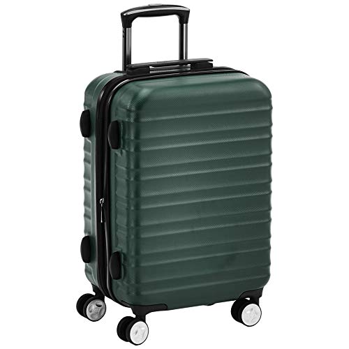 AmazonBasics - Maleta rígida giratoria prémium de 55 cm, verde