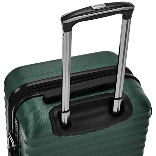 AmazonBasics - Maleta rígida giratoria prémium de 55 cm, verde