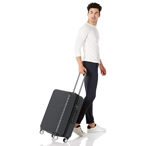 AmazonBasics - Maleta rígida giratoria prémium de 68 cm, gris