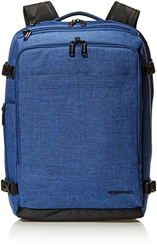 AmazonBasics - Mochila compacta de viaje, Azul, para viajes de fin de semana