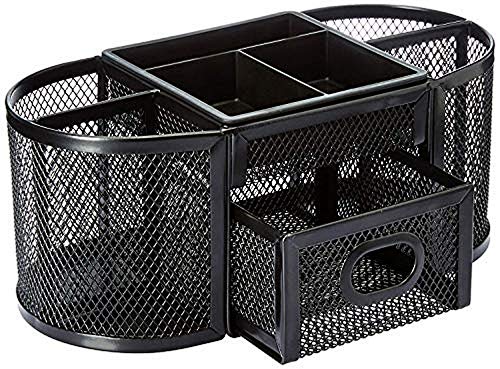 AmazonBasics - Organizador de escritorio, de malla, negro