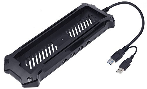 AmazonBasics - Plataforma de soporte vertical y USB 3.0 para Xbox One X, Negro