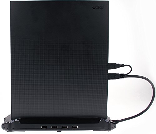 AmazonBasics - Plataforma de soporte vertical y USB 3.0 para Xbox One X, Negro