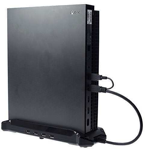 AmazonBasics - Plataforma de soporte vertical y USB 3.0 para Xbox One X, Negro