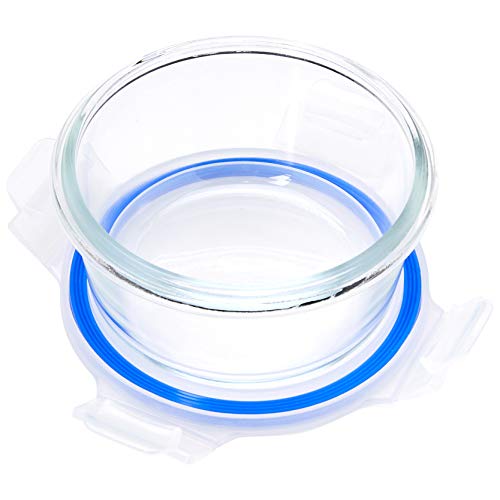 AmazonBasics - Recipientes de cristal para alimentos, con cierre 20 piezas (10 envases + 10 tapas), sin BPA