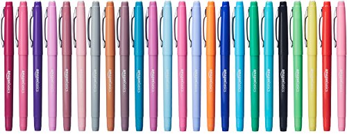 AmazonBasics - Rotuladores de punta de fieltro, colores surtidos, paquete de 24