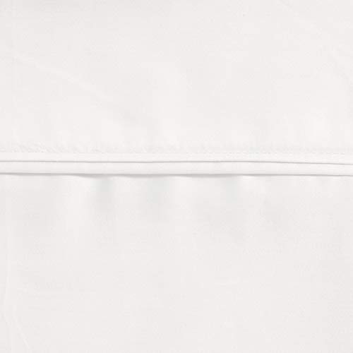 AmazonBasics - Sábana encimera (algodón satén 400 hilos, antiarrugas), 230 x 260 + 10 cm - Blanco