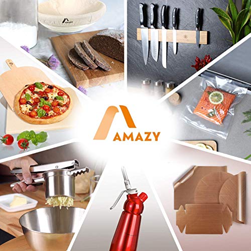 Amazy Envoltorio cera de abeja natual 100% (Rollo) | Alternativa sostenible al papel de aluminio y papel albal - Para frutas, verduras, pan, queso y otros alimentos | Rollo certificado por la LFGB.