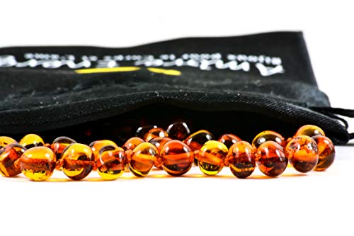 AmberJewellery Collar de Ambar 33cm. - De la Máxima Calidad Certificado Genuino Collar de Ámbar Báltico/Rápido Entrega / 100 Días de Garantía de Devolución de Dinero! (Cognac)