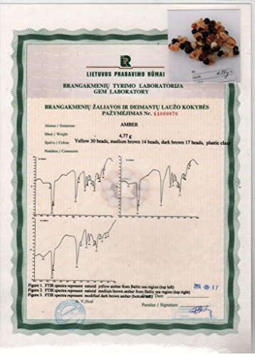 AmberJewellery Collar de Ambar 33cm. - De la Máxima Calidad Certificado Genuino Collar de Ámbar Báltico/Rápido Entrega / 100 Días de Garantía de Devolución de Dinero! (Cognac)