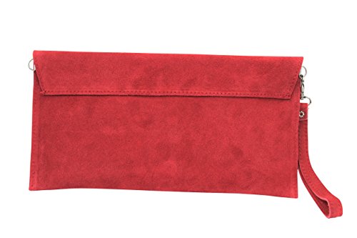 AMBRA Moda - Bolso de hombros de mujeres ( 32 x 2 x 17 cm), Rojo