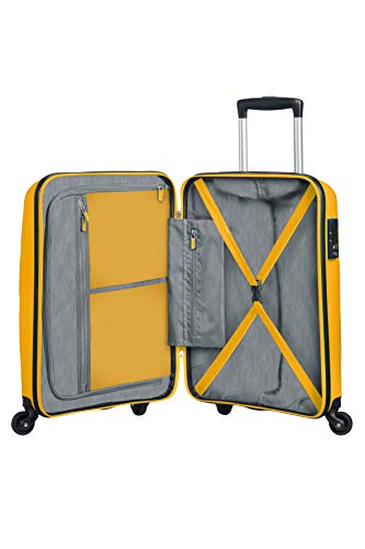 American Tourister Bon Air - Spinner Small Strict Equipaje de Mano, 55 cm, 31.5 Liters, Amarillo (Light Yellow)