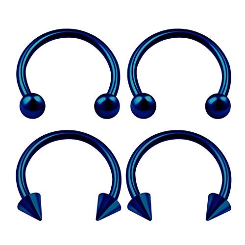 Amery house 5 Pares 10mm Bola Pendientes de Aro Pequeños de Acero Inoxidable Quirúrgico Aro Nariz Piercing Oreja Cartilago Helix Aro Aretes Oreja Piercing para la Oreja Hombre Mujer Plata Negro Dorado