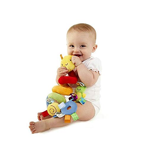 Amiispe Espiral de Actividad para Juguetes para bebés Multicolor, el Juguete para niños pequeños es el Cochecito bebés Juguete Juguetes educativos Peluches Juguete de Cuna Seguro y no tóxico