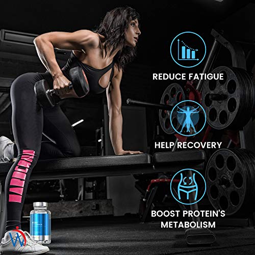 Aminoácidos BCAA Cápsulas Dosis 1000mg por Cápsula | Suplemento Deportivo de Proteinas Crecimiento Muscular, Aumenta Testosterona, Con Leucina, Isoleucina, Valina y Vitamina B6, 90 Cápsulas