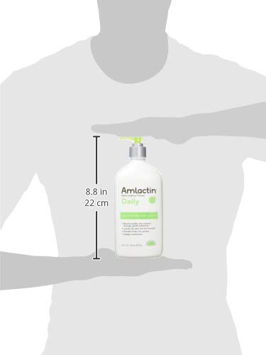 Amlactin 12% Lactic Acid Alpha-Hydroxy Therapy Moisturizing Body Lotion, Fragrance Free, Non-Greasy (Large 20-Ounce Bottle)