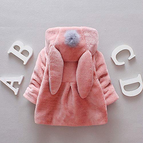 Amlaiworld Abrigos Bebe niñas,Chaqueta con Capucha de Orejas de Conejo de Venonat para niños niñas Bebé Ropa Bebé Otoño Invierno Grueso Capa Abrigos para Bebés Niña Recién Nacido