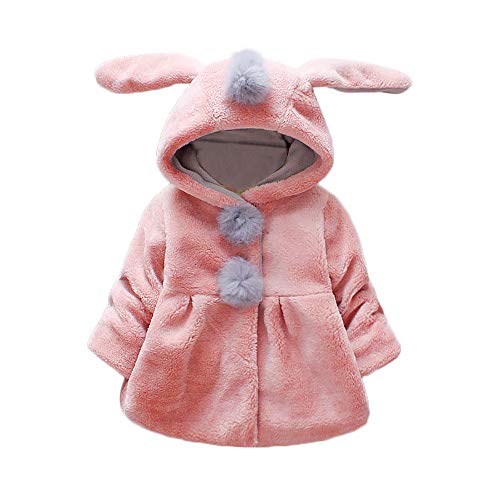Amlaiworld Abrigos Bebe niñas,Chaqueta con Capucha de Orejas de Conejo de Venonat para niños niñas Bebé Ropa Bebé Otoño Invierno Grueso Capa Abrigos para Bebés Niña Recién Nacido