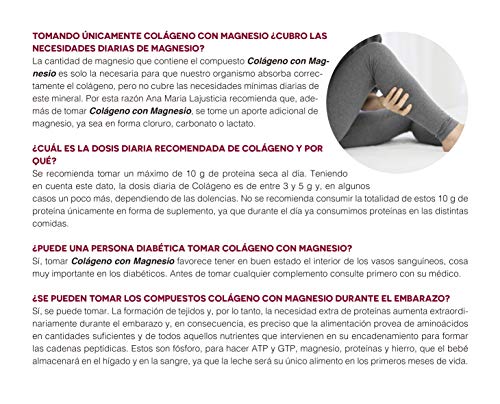 AMLsport - Colágeno con magnesio + vit c, b1, b2 y b6 – 350 gramos (sabor fresa) articulaciones fuertes. Regenerador de tejidos con colágeno hidrolizado tipo 1 y 2. Envase para 46 días.