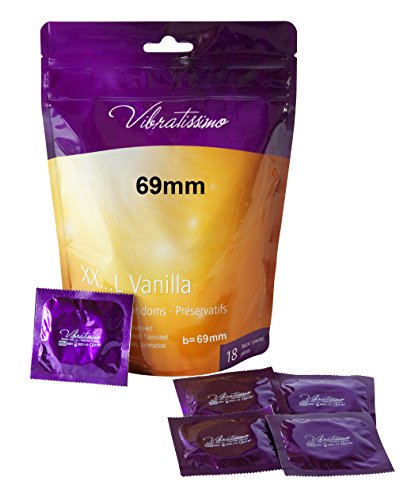Amor Vibratissimo® "MiTalla 69mm" 18 pack preservativos, condones para una sensación auténtica