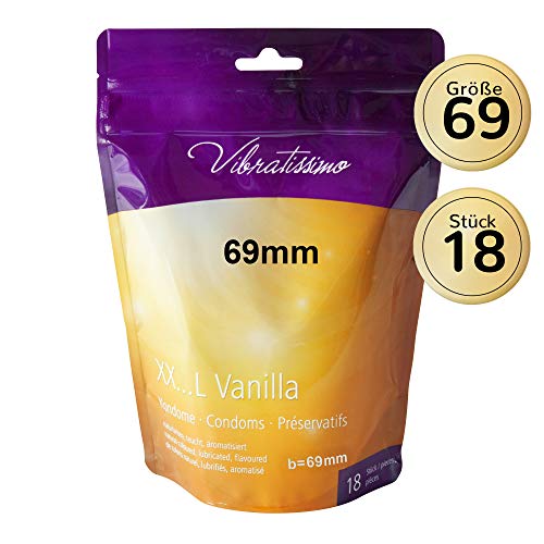 Amor Vibratissimo® "MiTalla 69mm" 18 pack preservativos, condones para una sensación auténtica