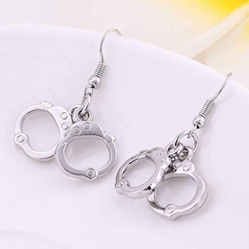 Amosfun Pendiente para Mujer Diseño de Esposas Pendiente de Perno Prisionero Creativo Piercing Pendientes Colgantes Joyería Casual para Mujeres Fiesta de Regalo de Cumpleaños para Damas