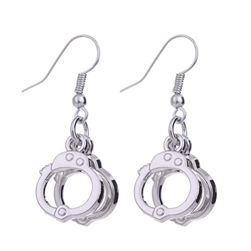 Amosfun Pendiente para Mujer Diseño de Esposas Pendiente de Perno Prisionero Creativo Piercing Pendientes Colgantes Joyería Casual para Mujeres Fiesta de Regalo de Cumpleaños para Damas