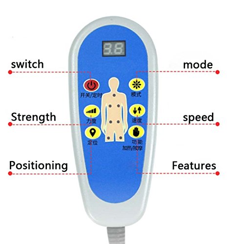 AMQ Colchón Masajeador con 8 Motores, 4 Zonas De Masaje, 9 Modos Y con Calor Lumbar Colchoneta De Masaje para Casa O Coche
