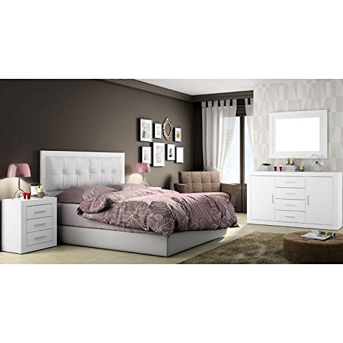 AMUEBLA Dormitorio DE Matrimonio Color Soul Blanco PORO Mate