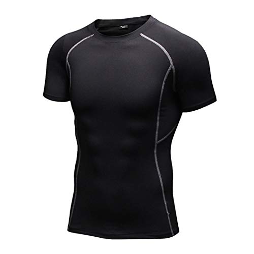 AMURAO Hombres Camiseta de compresión Pantalones Deportivos de Secado rápido Traje Ropa Deportiva elástica Gimnasio Ropa Deportiva