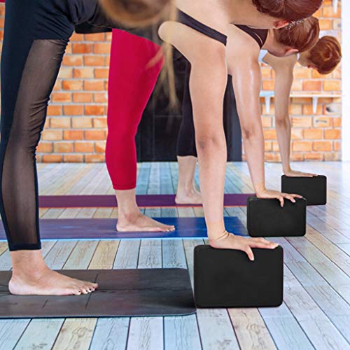 Amycute 3 Piezas Set de Yoga Bloques de Yoga y Correa para Yoga para apoyar y Mejorar Las posturas y la flexibilidad para Hacer Ejercicios en Casa