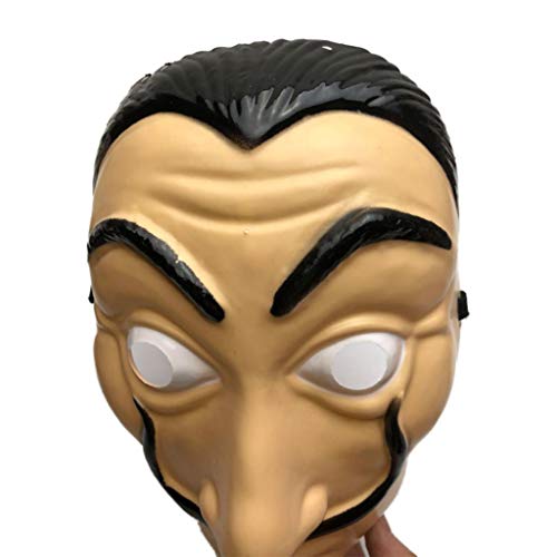 Amycute Máscara de Salvador Dali Careta Cosplay Disfraz Máscara de Fiesta de Halloween (Plástico)