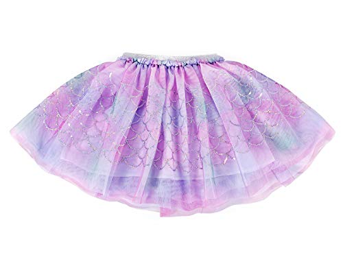 AmzBarley Sirena Falda Diadema Fiesta Princesa Sirenita Disfraz Niña Vestido Ropa Cumpleaños Navidad Cosplay Halloween Carnaval Bautizo 5-6 Años