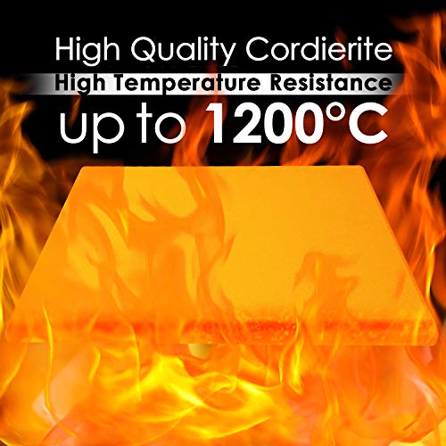 Amzdeal Juego de Piedra para Pizza y Pala - Piedra de Cordierita para Horno con Pala de Bambú, Bandeja para Parrilla o Grill, Set de Pizza Stone para Pollo, Pan o Galleta 30*38*1.5 CM