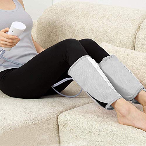 Amzdeal Masajeador para Piernas y Brazos Recargable de Presión Eléctrico con 3 Niveles de Intensidad Ajustables de Masaje