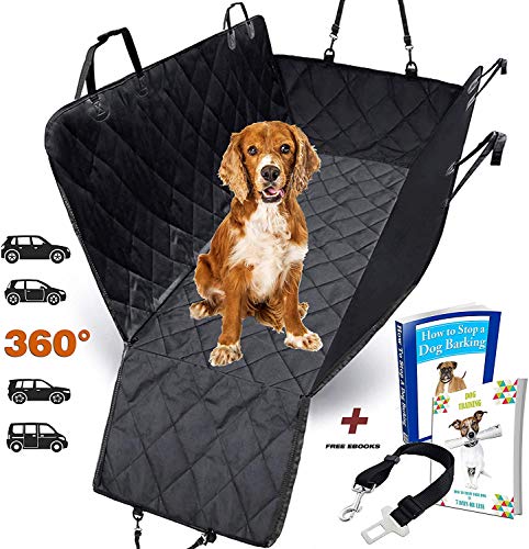 AMZPET Funda Protectora, Lona Impermeable para el Transporte de las Mascotas para el Asiento Trasero del Coche y Duradera, Diferentes Tamaños y Dimensiones
