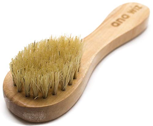 Ana WizTM - Cepillo facial de madera con cerdas de jabalí naturales suaves y mango de madera de loto
