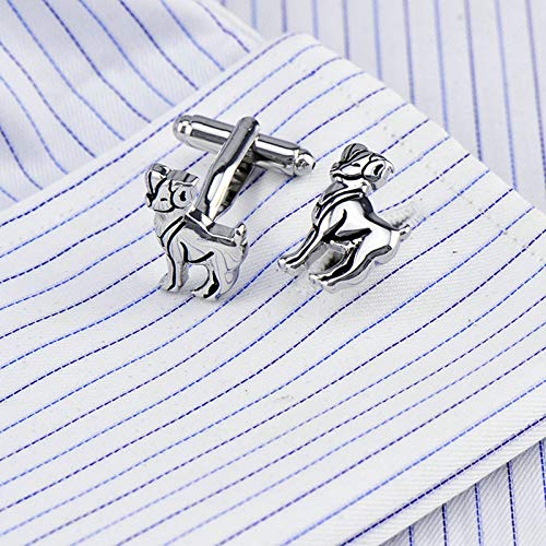 AnazoZ Gemelos Novio Cobre Gemelos de Camisa Hombe Gemelos de Camisa Aries Gemelos para Camisa Plata